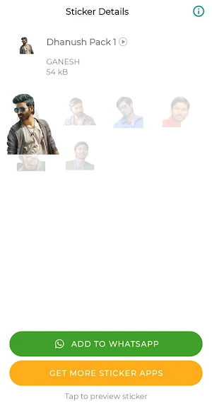 Dhanush Stickers for WA Screenshot 2