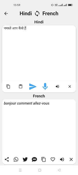 Hindi To French Translator Screenshot 1