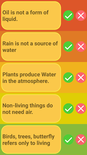 Kids Science True False Screenshot 1