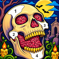 Color Skull by Number