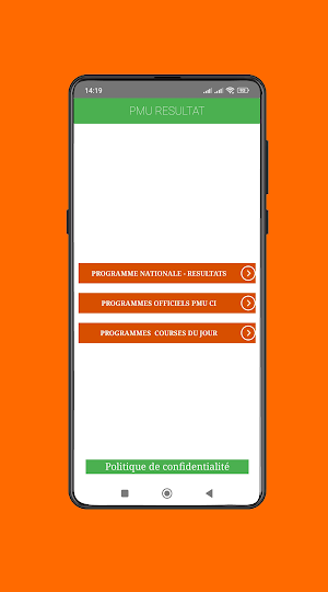 PMU résultats programmes CI Screenshot 0