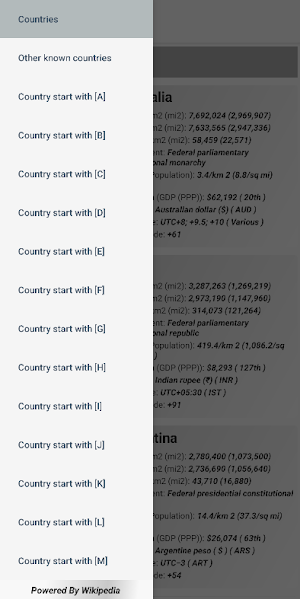 Countries Screenshot 1