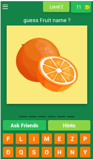 Quiz Fruits & Veggies names Screenshot 1