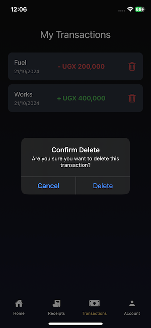 Wash Expenses Tracker Screenshot 0