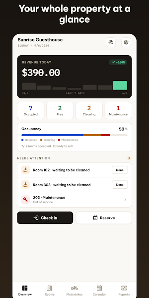 Hotel PMS & Motel Room Manager Screenshot 1