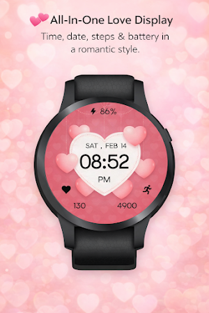 Love Heart WatchFace Wear OS Screenshot 2