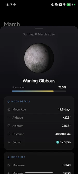 Moon Phase+ & Lunar Calendar Screenshot 2