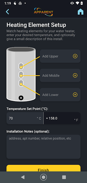 Apparent Water Heater Install Screenshot 0