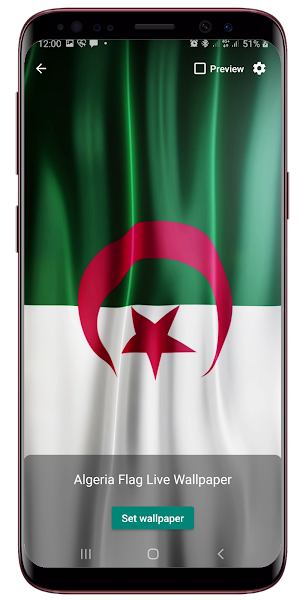 Algeria Flag Live Wallpaper Screenshot 1