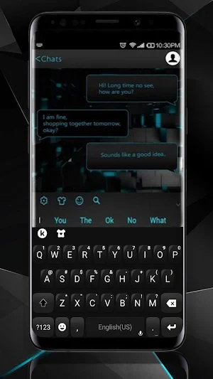 Classy Black Business Keyboard Theme Screenshot 0