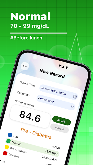 Blood Sugar Tracker - Diabetes Screenshot 1