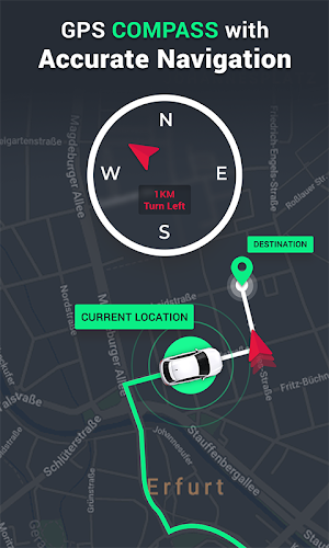 GPS Compass Navigator & HUD Speedometer Screenshot 1