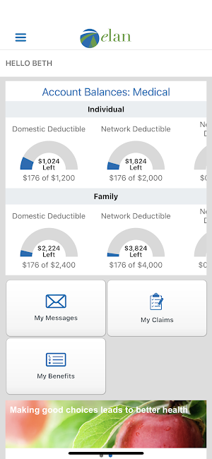 myElanHealth Mobile Screenshot 1