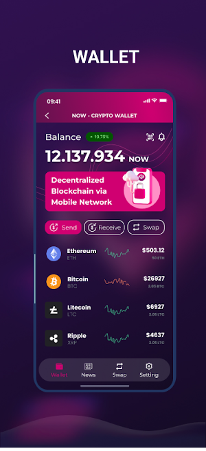 NOW Crypto Wallet Screenshot 0