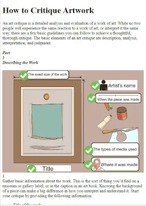 How to Critique Artwork Screenshot 1