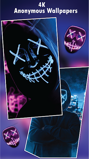 🎭 Anonymous Wallpapers 🔥👨‍💻Anons Hackers image Screenshot 2