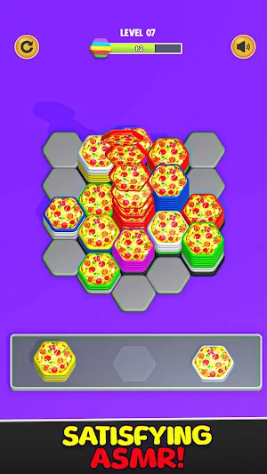 Hexa Pizza Sort Blocks Master Screenshot 1