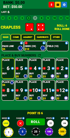 Bubble Craps: Simple Simulator Screenshot 1