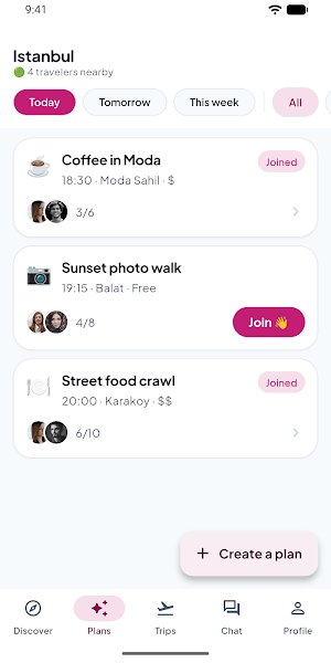 Tripfolk: Travel Friends Screenshot 1