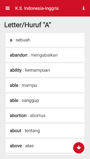 Indonesia-English Simple Dict Screenshot 0