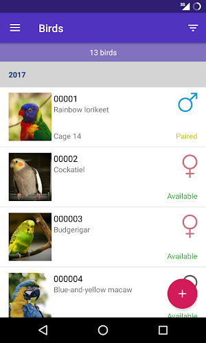 My Birds - Aviary Manager Screenshot 0
