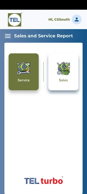 TEL Sales & Service Report Screenshot 1