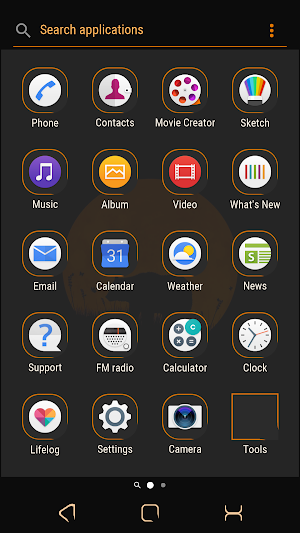 Orange moon | Xperia™Theme (Free version) Screenshot 2