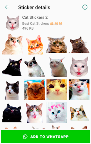Cute Cat Stickers for WhatsApp Screenshot 1