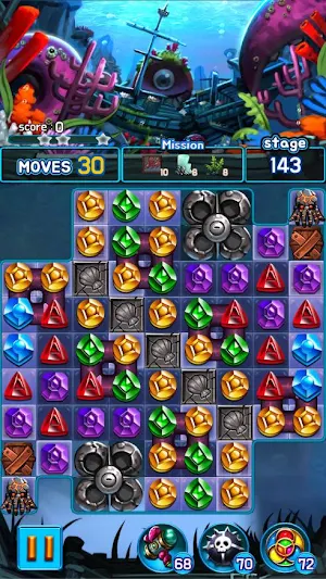 Jewel Kraken: Match 3 Jewel Blast Screenshot 2