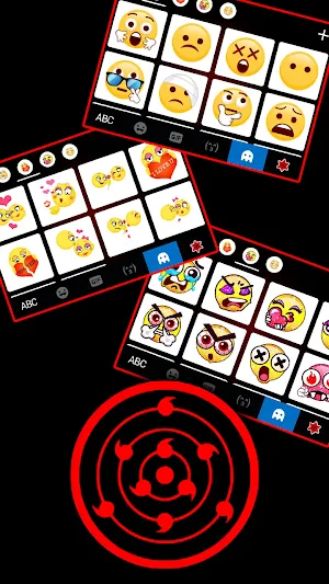 Red Cool Sharingan Keyboard Background Screenshot 3
