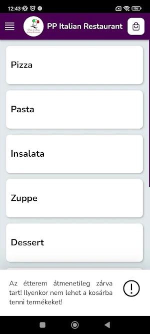 PP Italian Restaurant Screenshot 0