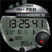 Digital Slant Sport Watch Face