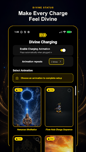Divine Status: Charging Screen Screenshot 1