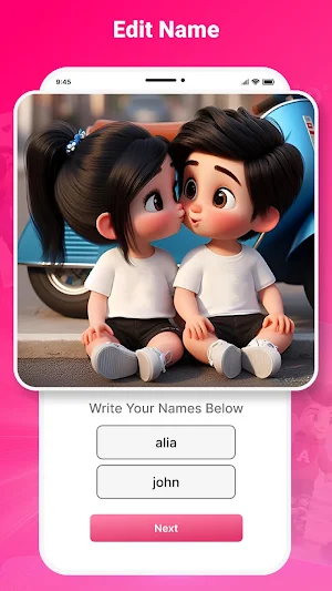 Couple name on photo Screenshot 2