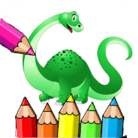 coloring cartoon dino