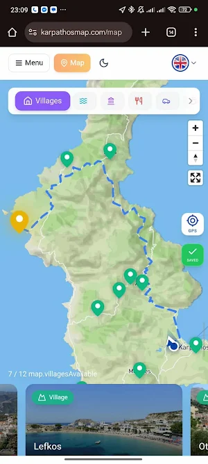 Karpathos Map Guide Screenshot 3