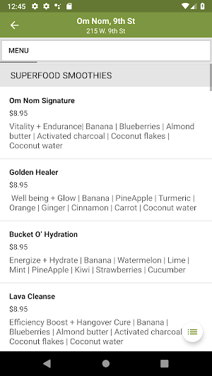 OmNom Organics Store Screenshot 1