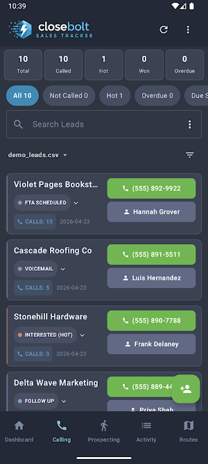 Closebolt: Field Sales Tracker Screenshot 3