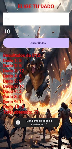 Dados de calabozos y dragones Screenshot 3