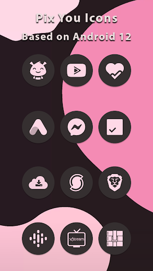 Pix You Flamingo Dark Icons Screenshot 3