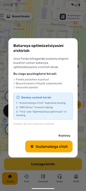 ABS Go Driver: Для водителей Screenshot 2