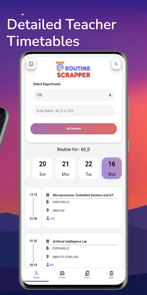 DIU Routine Scrapper Screenshot 2