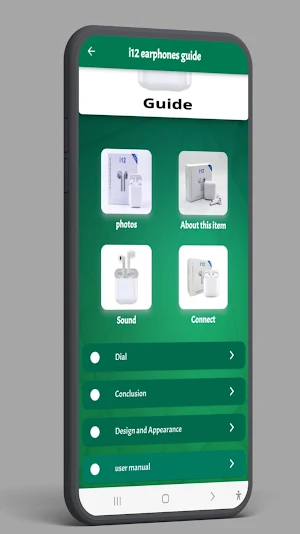 i12 earphones guide Screenshot 0