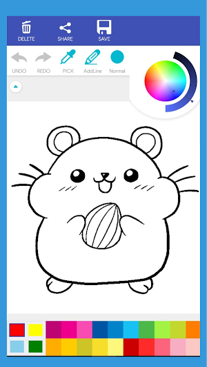 Cute Hamster Coloring Book Screenshot 2