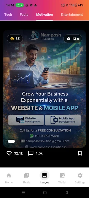 watch2earn-scroll reels earn Screenshot 2