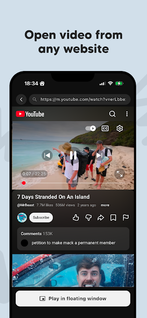 PiP Tube: Float Video Player Screenshot 1