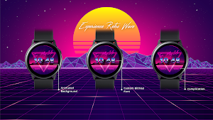 RetroWave WatchFace (Animated) Screenshot 1