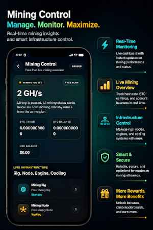 Neo Miner - Bitcoin Miner Pro Screenshot 1