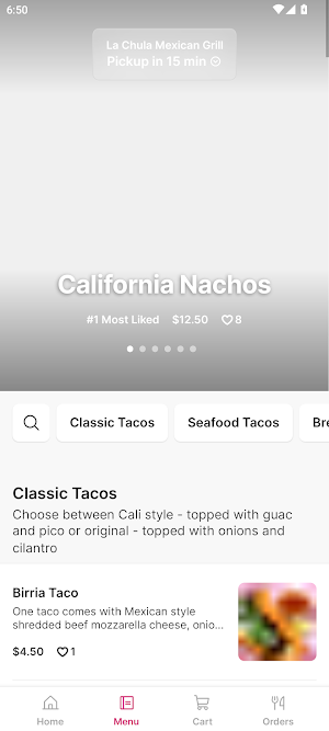 La Chula Mexican Grill Screenshot 1