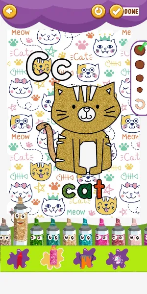 Coloring Glitter Alphabets ABC Screenshot 3